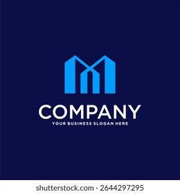 Diseño de logotipo de edificio con apartamento