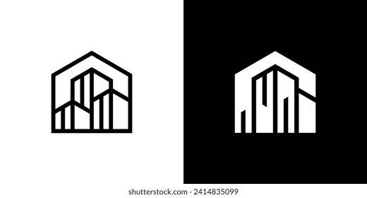 Design, Architektur, Konstruktion, minimalistisches Logo-Design.