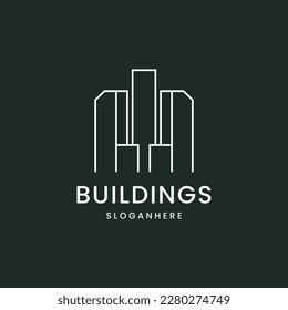 building logo design architecture inspiration on black backround .