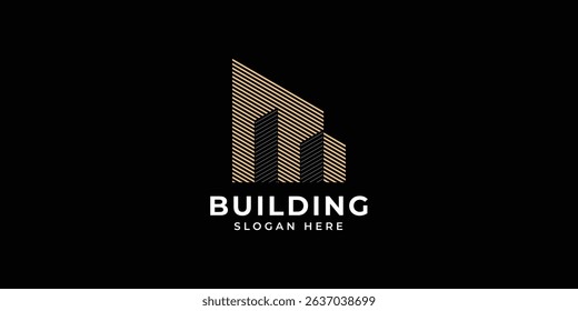 building logo design, architecture logo design inspiration template