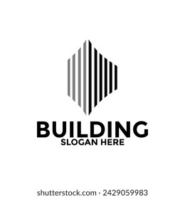 diseño de logotipo de construcción, plantilla de vector de logotipo de arquitectura