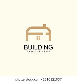 Building Logo design for business with letter A concept