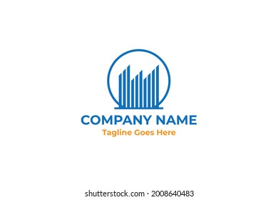diseño de logotipo de construcción en círculo.