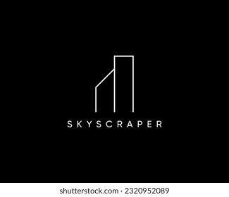Building logo design concept for business identity.