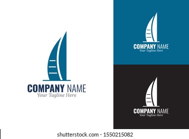 Building logo design concept with flat style