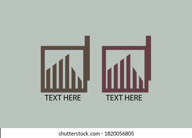 Building logo design concept template. Vector line building 