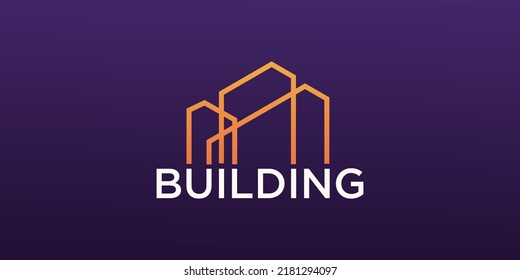 Baulogo-Design für Bauunternehmen mit modernem Konzept.