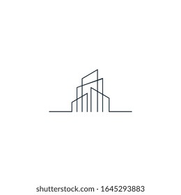 Diseño del logotipo de construcción. Vector de construcción y diseño de propiedad.