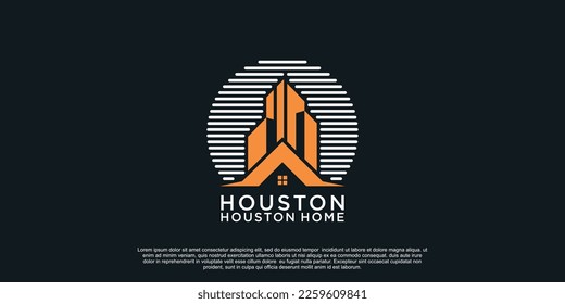 Diseño de logotipo de construcción con concepto creativo único Vector Premium Parte 4