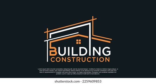 Building logo design with creative concept unique Premium Vector Part 3