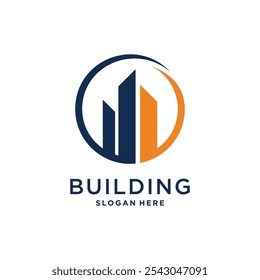 Construção de design de logotipo conceito criativo