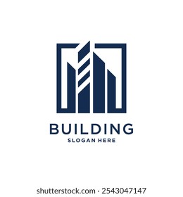 Building logo design creative concept