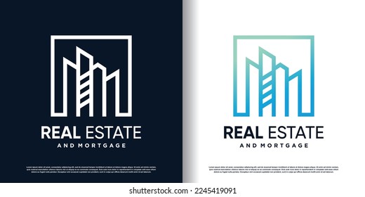 diseño de logotipo de construcción con vector premium de estilo único creativo