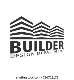 Building logo. Design department. Modern Buildings Company icons