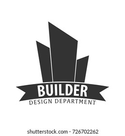 Building logo. Design department. Modern Buildings Company icons