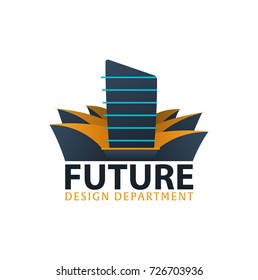 Building logo. Design department. Modern Buildings Company icons