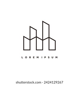 Building logo design element vector idea with creative simple idea