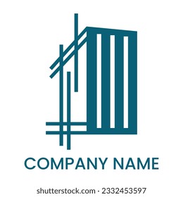 Building logo design free vector
