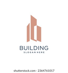 Building logo design idea with modern concept