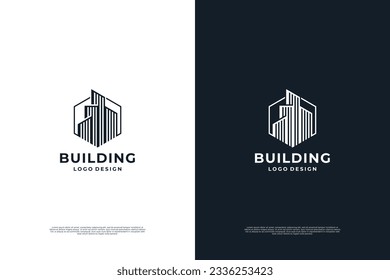 Building logo design inspiration. Symbol for construction, apartment, architecture