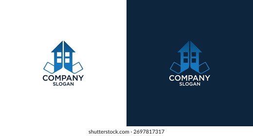 vetor de inspiração de design de logotipo de construção
