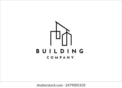 Building logo design isolated on white background