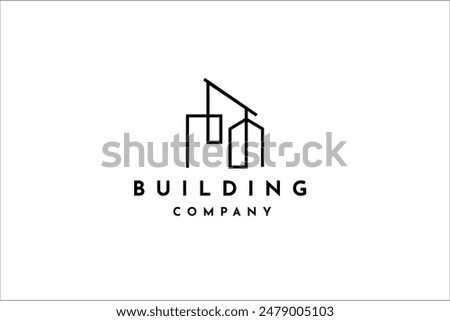 Building logo design isolated on white background