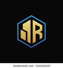 Building logo design with letter R logo design. Building icon design with letter R