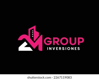Building logo design with linear style and business card. Logo design inspiration, illustration. Premium Vector