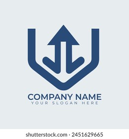 Diseño del logotipo de la construcción con espacio negativo estilo inmobiliario, arquitectura, construcción