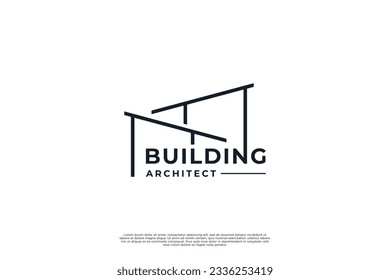 Building logo design. Real estate, architecture logo concept.
