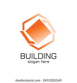 Building logo design simple concept Premium Vector