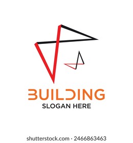Diseño de logotipo de construcción concepto simple Vector premium