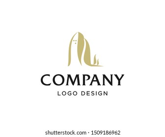 Building logo design. Simple modern logo vector. Flat style symbol.