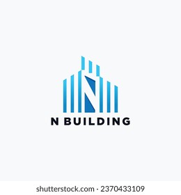 Plantilla de diseño de logotipo de construcción con vector de logotipo de arte