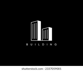 Building logo design template for business identity. Abstract city building symbol design concept.