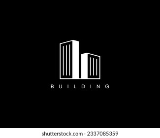 Building logo design template for business identity. Abstract city building symbol design concept.
