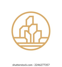 Building logo design template, Can be used for architecture, construction company, real estate, etc
