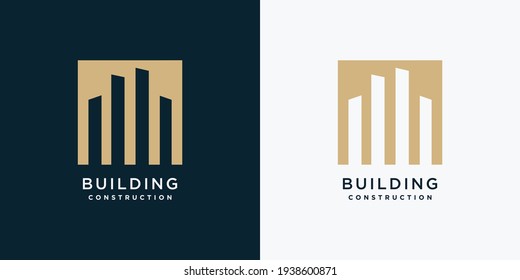 Building logo design template, creative concept