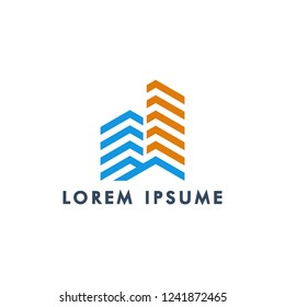 building logo design template. real estate icon symbol vector illustration