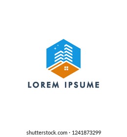building logo design template. real estate icon symbol vector illustration