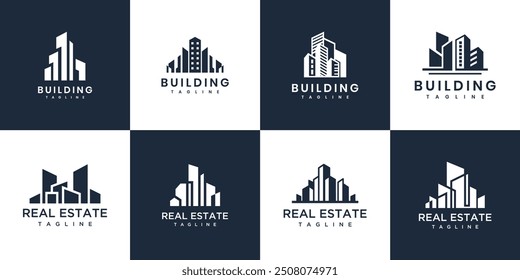 building logo design template set	
