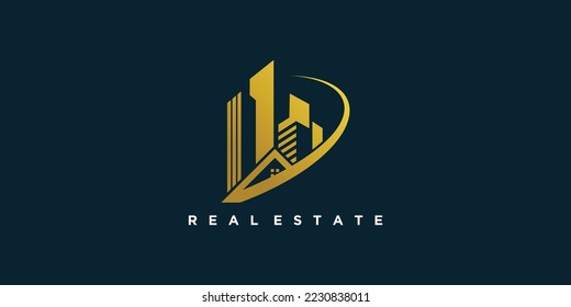 Building logo design vector with creative and unique style
