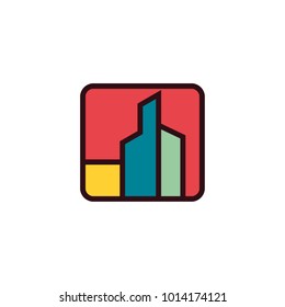 Building logo design vector icon template