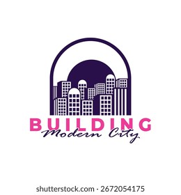 Building logo design vector with modern concept. City building construction abstract for logo design inspiration