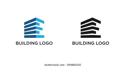 Building Logo Design Vector mono line