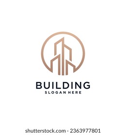 Building logo design vector template with creative concept