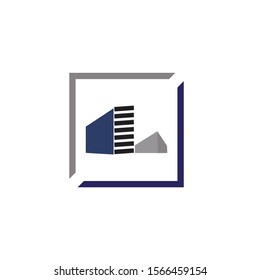 Building logo design with white background.