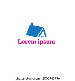 building logo or flat real estate logo or flat clipart