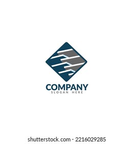 building logo Floor structure vector , in diamond concept company logo	